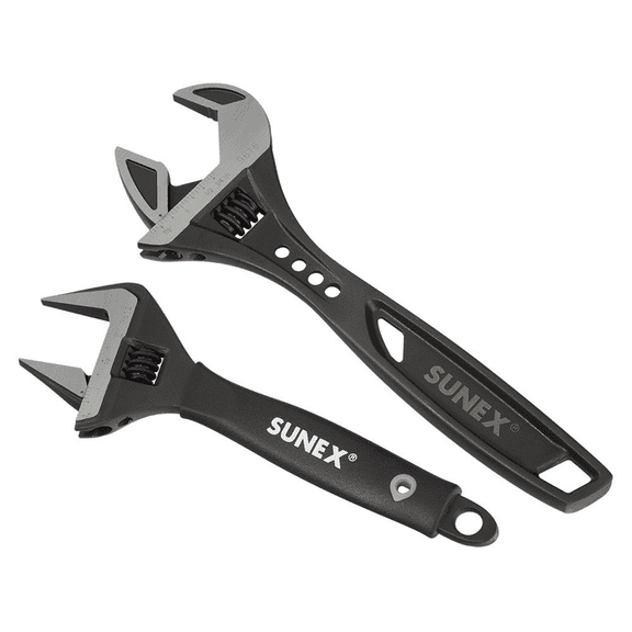 SUNEX 2-Piece Adjustable Wrench Set (10 in.