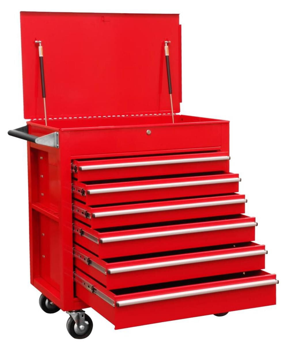 FULL DRAWER PROFESSIONAL DUTY CART-RED