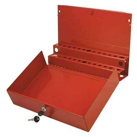 SUNEX 8011 Large Locking Screwdriver & Pry Bar Holder - Red Service Cart Accessory