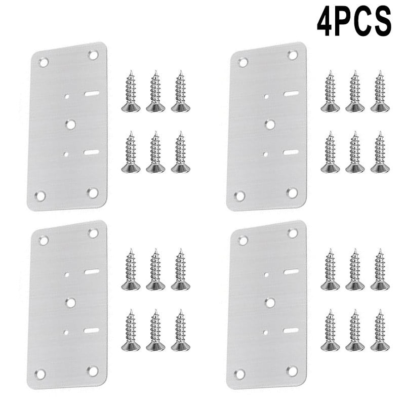 SUNFEX 1/4/10 Pairs Door Hinge Repair Plate Rust Resistant