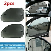 SUNFEX 1 Pair Car Side Casement Black Mesh Sun Shade Visor Anti-Uv Cover Shield 65*38Cm