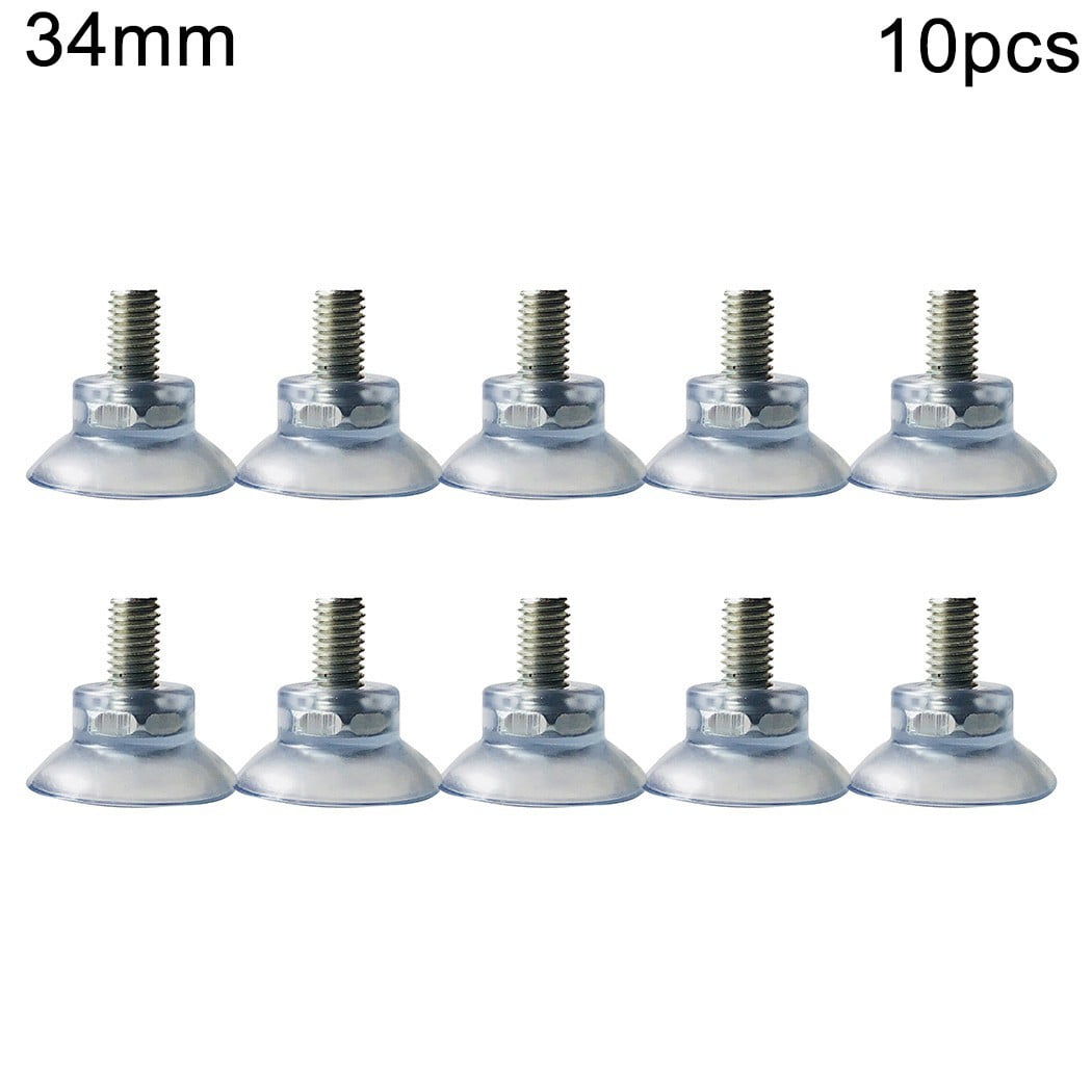 SUNFEX 10 Pcs M8 Clear Nut Thumb Screw Suction Cups/Pad Suckers Turn