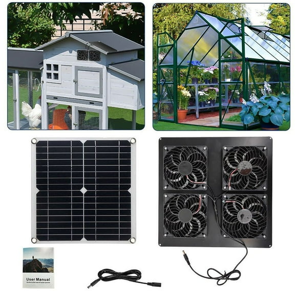 Solar Powered Fan Dog House