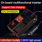 SUNFEX 1500W Power Inverter Adapter Converter 12V/24V To Dc 110V/220V Car Chargers Trip