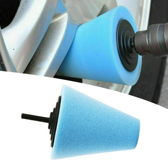 SUNFEX Blue Cone Shaped Polishing Sponge Tool Accessories For Car Automobile Wheel Hub