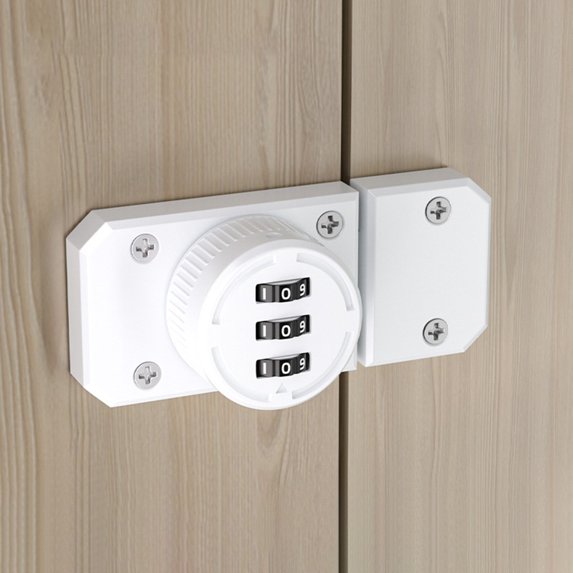 SUNFEX Cabinet Door Password Lock Punch-Free Double-Open Household Drawer Lock