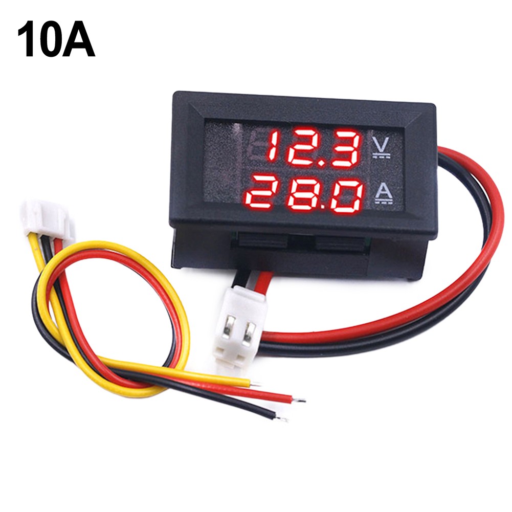 SUNFEX Dc 0100V 10A Voltmeter Ammeter Led Dual Digital Volt Amp Meter