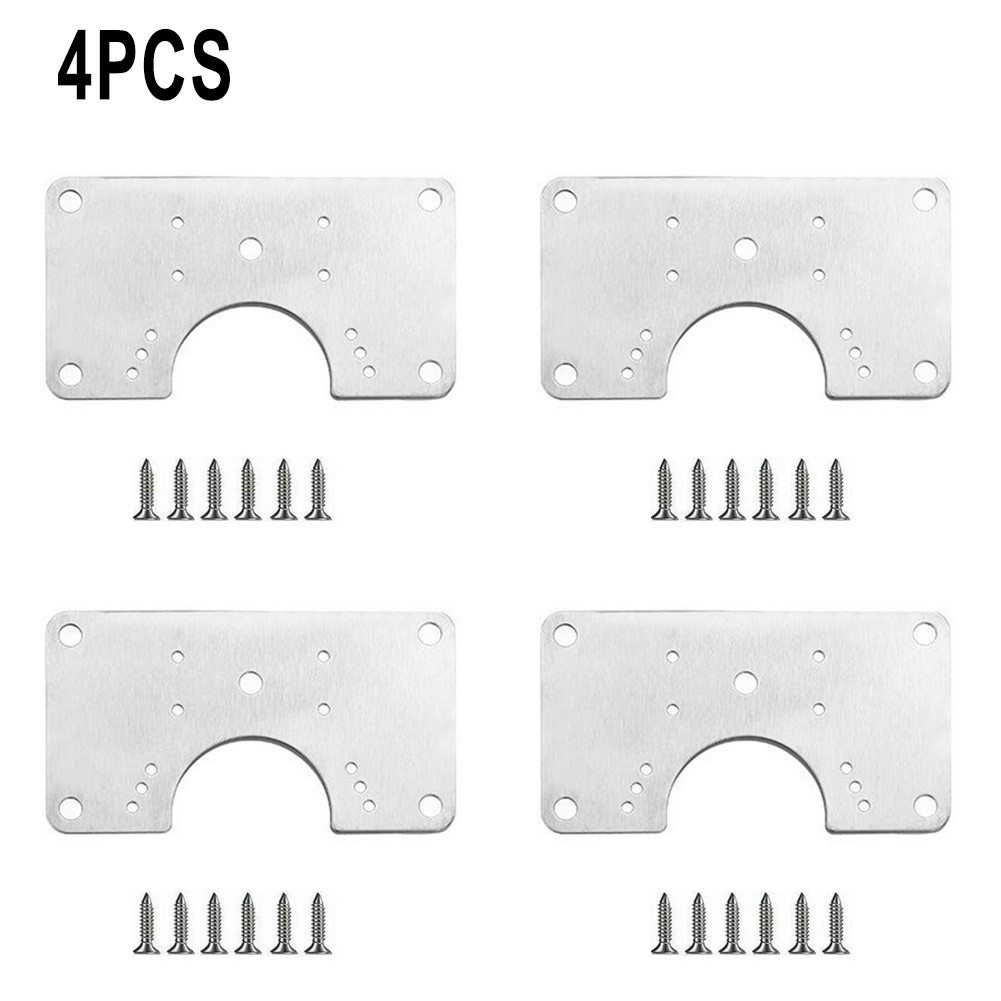 SUNFEX Kitchen Cupboard Door Hinge Repair Kit Plate And Fixing Screws Hinges