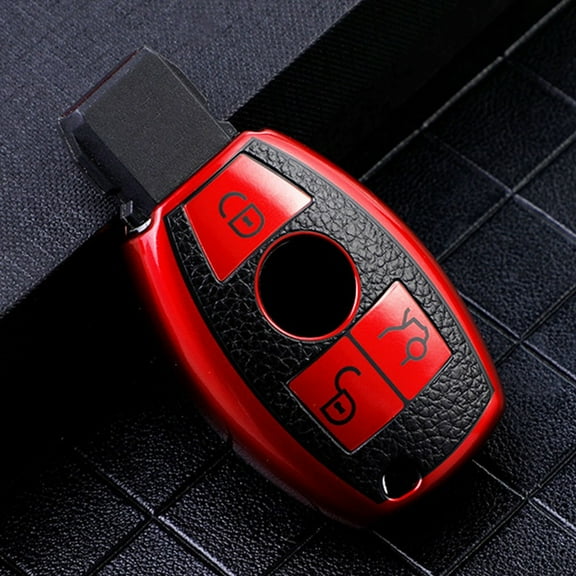 SUNFEX Leather Tpu Car Key Fob Case Cover For Mercedes For Benz E C S Class W204 W212