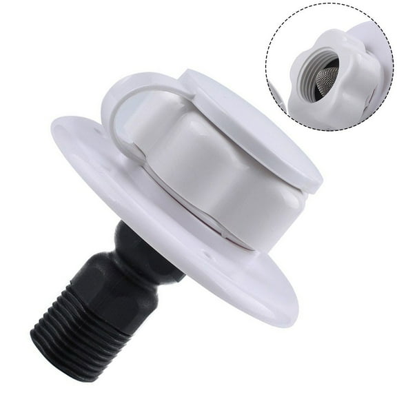SUNFEX Rv City Water Inlet With Check Valve Flange Hose Connector Connection Fill G1/2 Thread For Rv Fresh Water System Accessorie