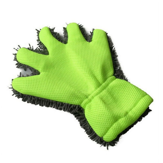 SUNFEX TwoSide Car Wash Mitt Cleaning Tools 5Finger Exterior Interior