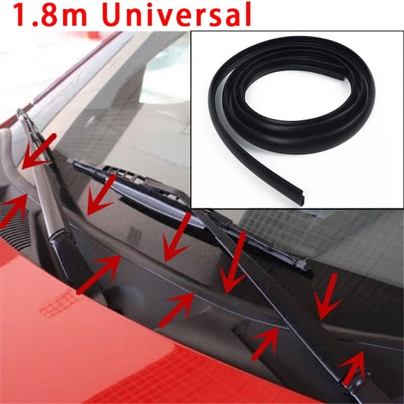 SUNFEX Universal Rubber Front Windshield Panel Car Seal Strips Trim Anti-Ageing 1.8M