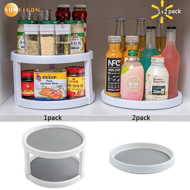 SUNFICON 3 Pack Lazy Susans Turntable 10 Inch Pantry Lazy