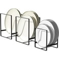 SUNFICON 3 Pack Plate Holders Organizer, Metal Dish Storage Dying
