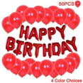 thumbnail image 1 of SUNFICON Happy Birthday Banner (3D Red) Mylar Foil Letters 50 Extra Balloons | Inflatable Party Decor and Event Decorations for Kids and Adults | Reusable, Ecofriendly Fun, 1 of 4