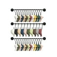 thumbnail image 1 of SUNFICON Hat Rack for Wall with 30 Hooks, Hat Organizer Holder for Baseball Caps, Cap Organizer Hanger, Hat Hanger for Closet, Black Hat Holder with Clips 3 Pack, 1 of 9