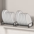thumbnail image 1 of SUNFICON Heavy Duty Metal 2-Tier Vertical Plate Rack, 1 of 10