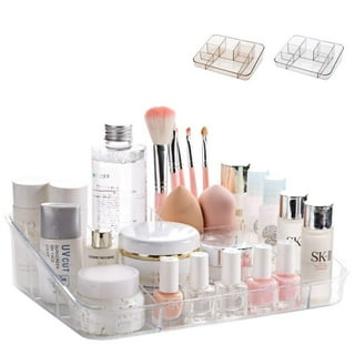 SUNFICON Makeup Organizer, Waterproof&Dustproof Cosmetic Organizer Box with  Lid Fully Open Makeup Display Boxes, Great for Bathroom Countertop Bedroom  Dresser,White 