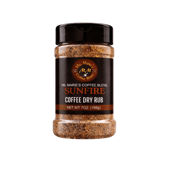 Ms. Maries Coffee Blend SUNFIRE Coffee Dry Rub Tropical and Smokey 7oz