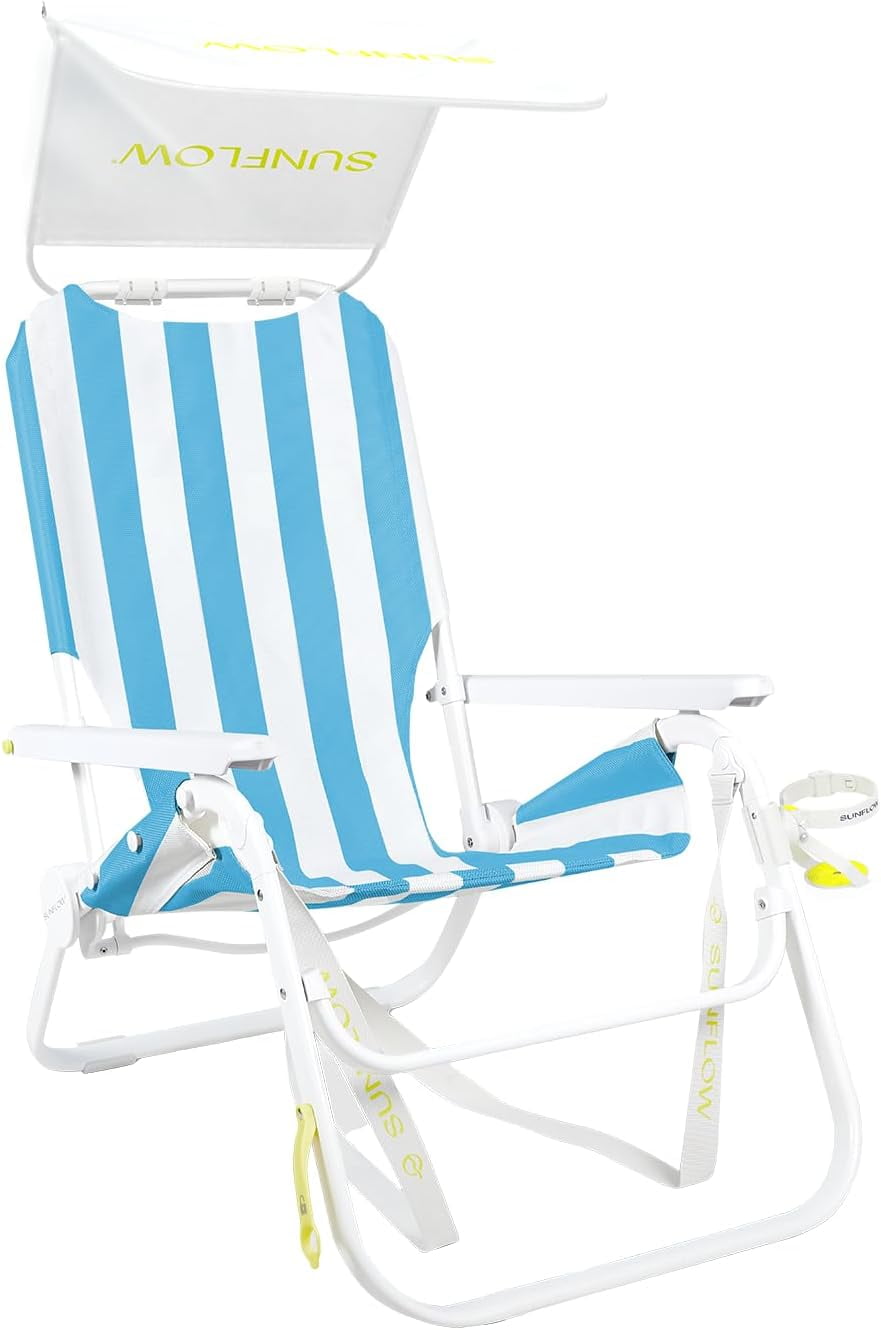 SUNFLOW Shore Thing Premium Beach Chair - Adjustable, Portable, Rust ...