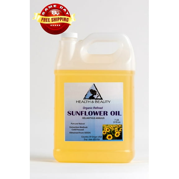 SUNFLOWER OIL REFINED ORGANIC CARRIER COLD PRESSED PURE 7 LB