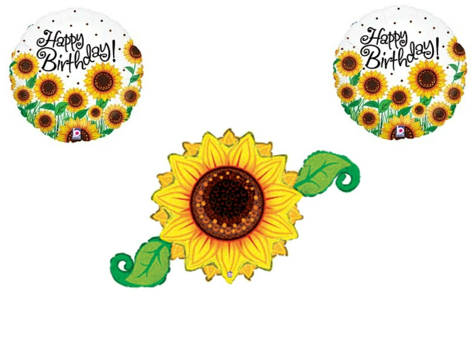 SUNFLOWERS Happy Birthday Balloons Decoration Supplies Summer Frozen 1st