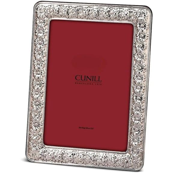 SUNFLOWERS fine Sterling Silver luxe 5x7 frame by Cunill - 5x7