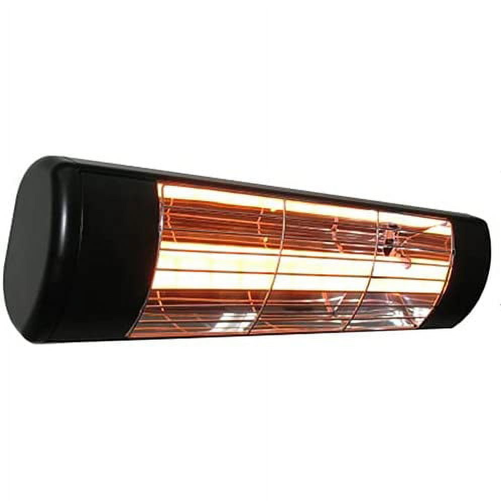 Black 1500W Electric Wall Mounted Heater