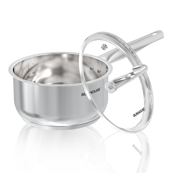 Sunhouse 2-Quart Stainless Steel Saucepan with Lid