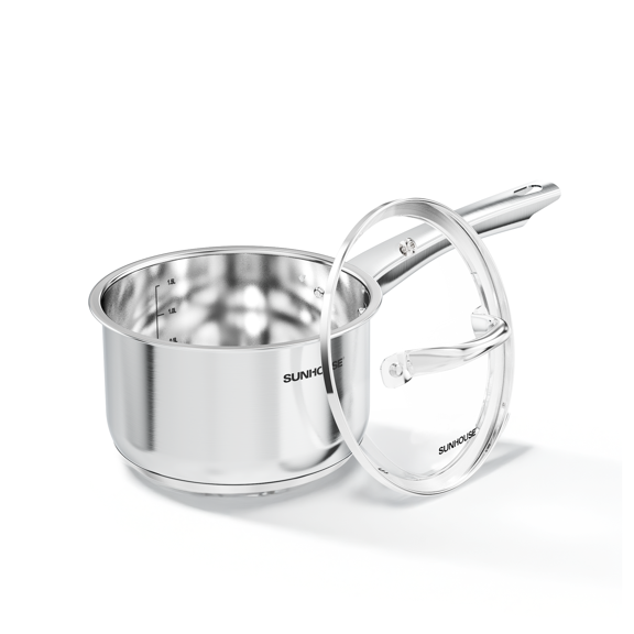Sunhouse 2-Quart Stainless Steel Saucepan with Lid