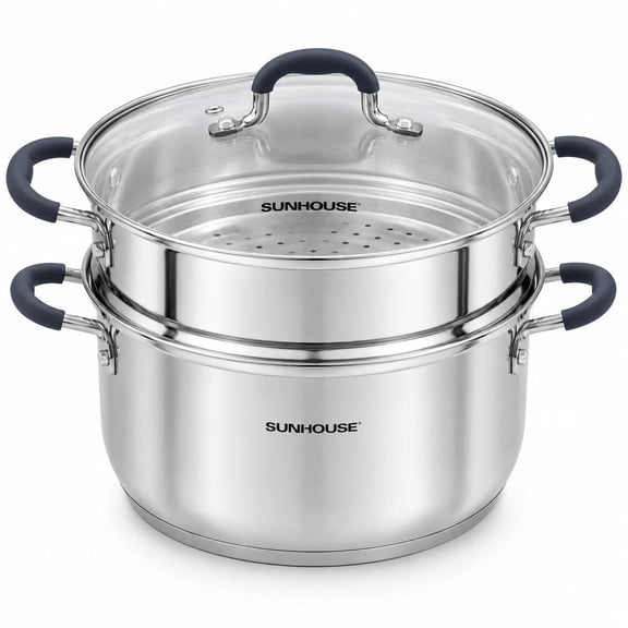 Sunhouse 3.1 QT Stainless Steel Steamer Pot for Cooking Vegetables