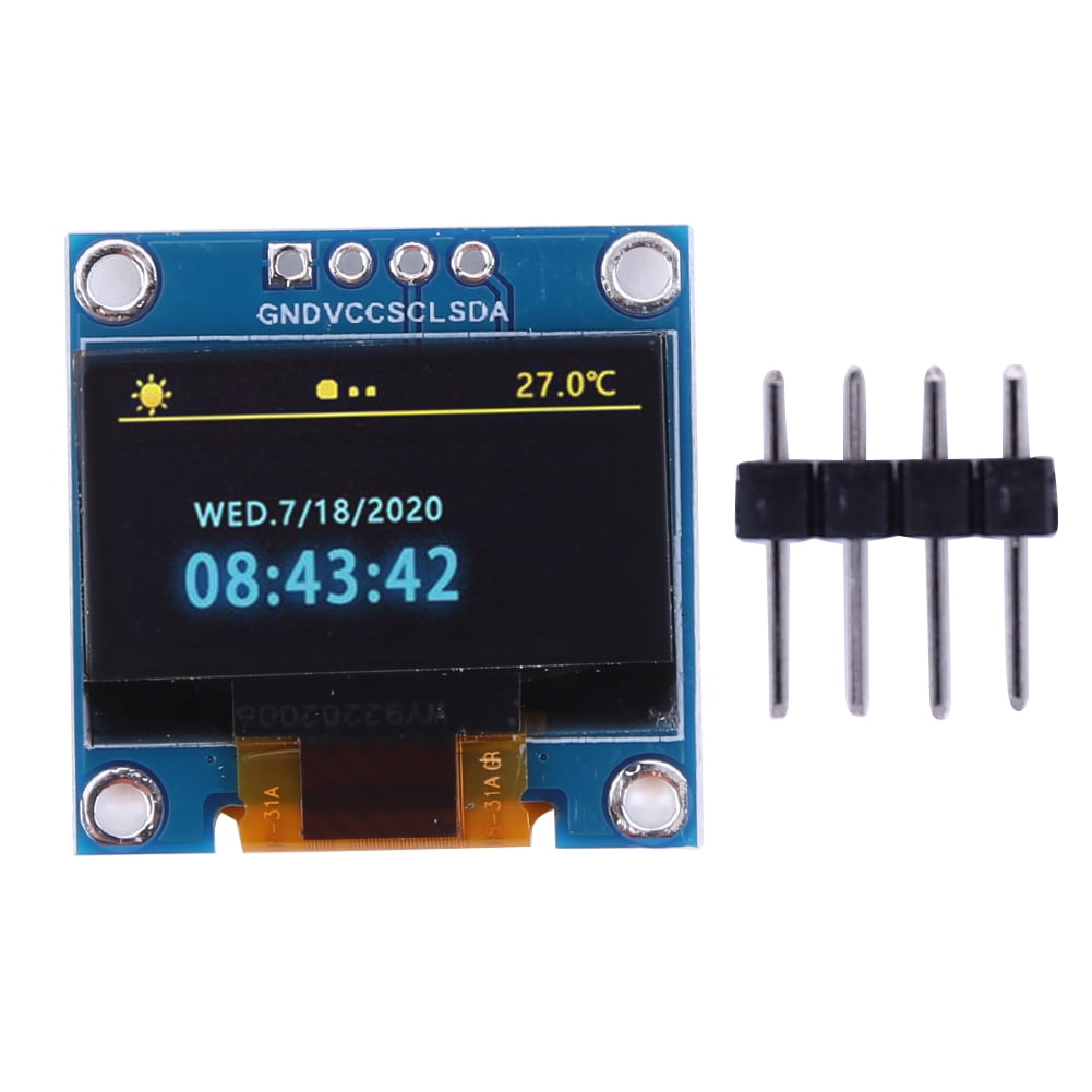 SUNHUFA 0.96inch OLED Module 4pin IIC SSD1315 Drive for Arduino (Blue ...