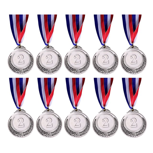 SUNHUFA 10Pcs Gold Award Medals Zinc Alloy Bronze Award Medals with
