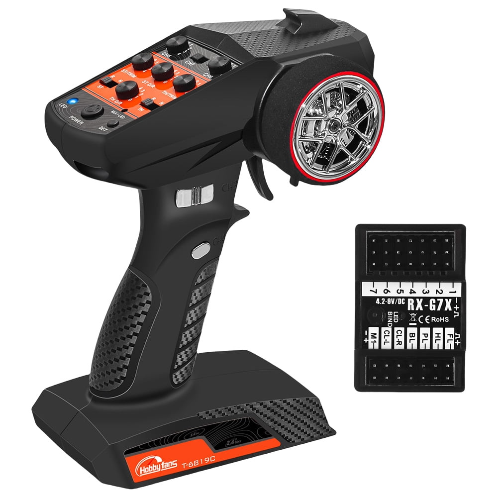 SUNHUFA 7CH 2.4G RC Radio System RC Transmitter Receiver for RC Car Crawler Boat Knob Walmart