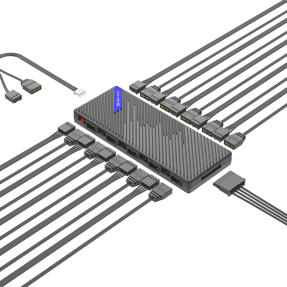 SUNHUFA ARGB Controller 4Pin PWM 3Pin 5V ARGB PC Case Cooling Fan Hub