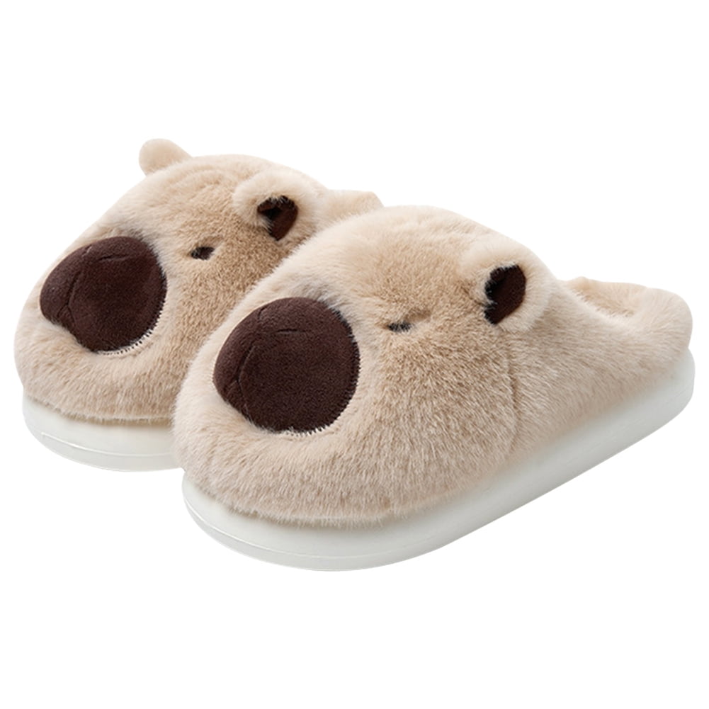 Capybara Slippers For Women & Men - Cute Plush Warm Anti-Slip Indoor Outdoor Shoes