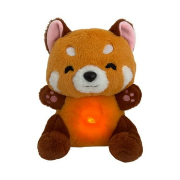 SUNHUFA Cute Raccoon Baby Sound Machine with Music Lights Rhythmic Breathing Motion Baby Sleep Soother Plush Stuffed Animal for Newborn Infants