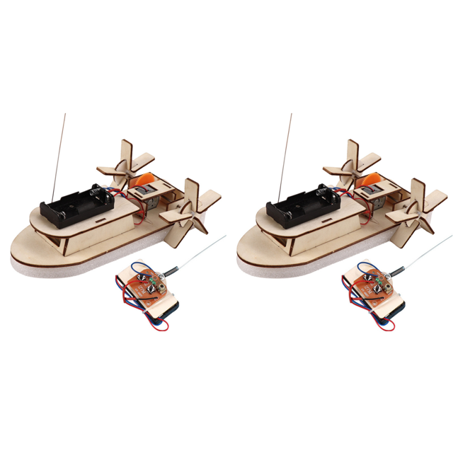 SUNHUFA DIY Paddle Wheel Ship Model Kids Students Remote Control