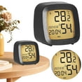 SUNHUFA Digital Alarm Clock with Indoor Temperature Humidity Digtial