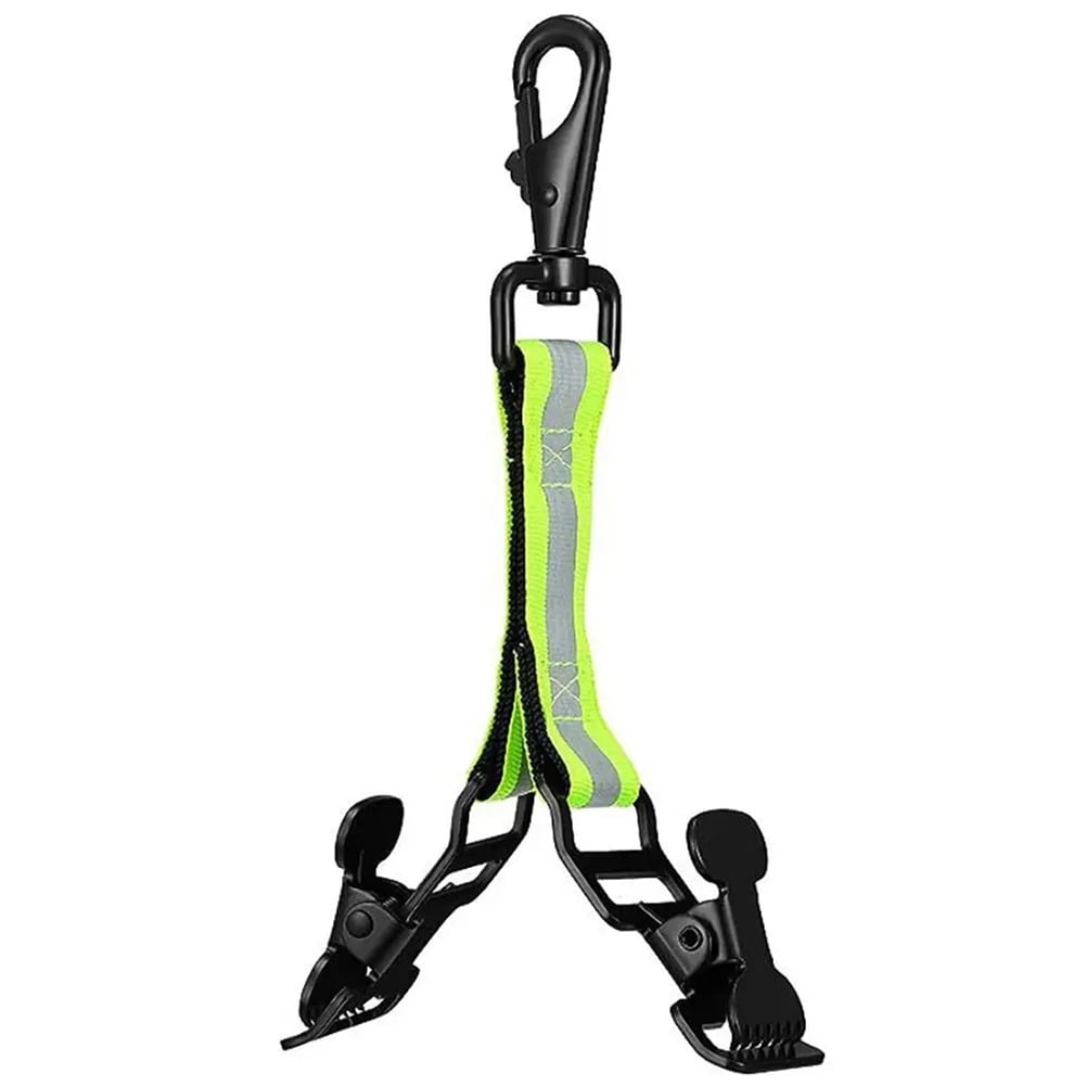 SUNHUFA Glove Belt Clip Heavy Duty Firefighter Glove Strap Safety Glove Keeper with Reflective