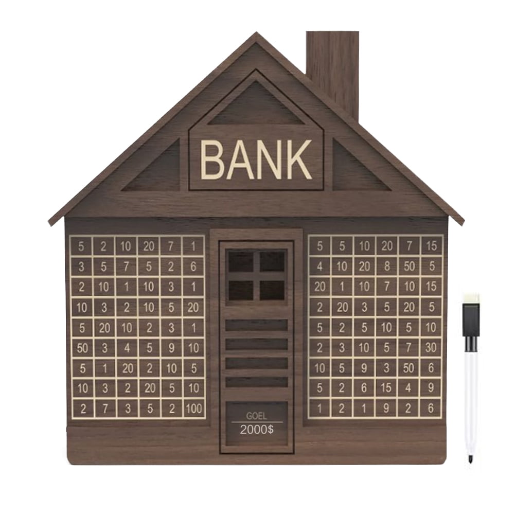 SUNHUFA House Shaped Piggy Bank Money Storage Box for Children and