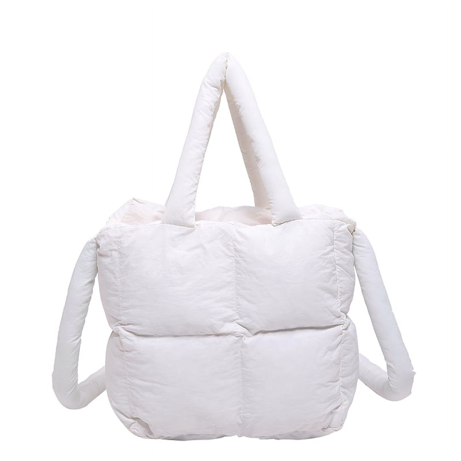 FENASH Women's Puffer Tote Bag — Soft, Quilted, Padded Shoulder Handbag, Large & Stylish For Everyday Use
