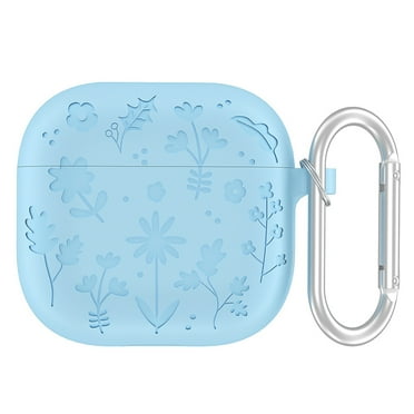 SUNHUFA Silicone Earphones Case Protective Cover Shockproof for AirPods 4 (Blue)