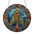 SUNHUFA Suncatcher Acrylic Blue View Xmas Tree Window Wall Hanging