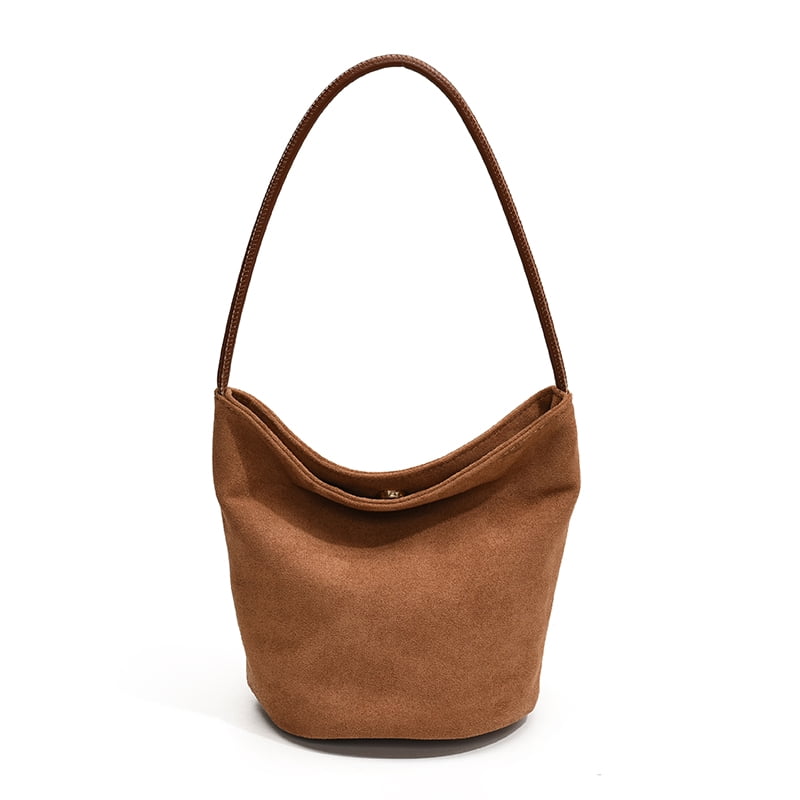 Fame Bucket Pouch Faux Suede Tote Bag