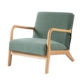 thumbnail image 1 of SUNICOL Stretch Armchair Slipcover with Zipper, Jacquard Spandex Wood Arm Chair Cover Protector, Elastic Removable Accent & Dining Chair Covers for Living Room, Home Decor, Green, 1 of 8