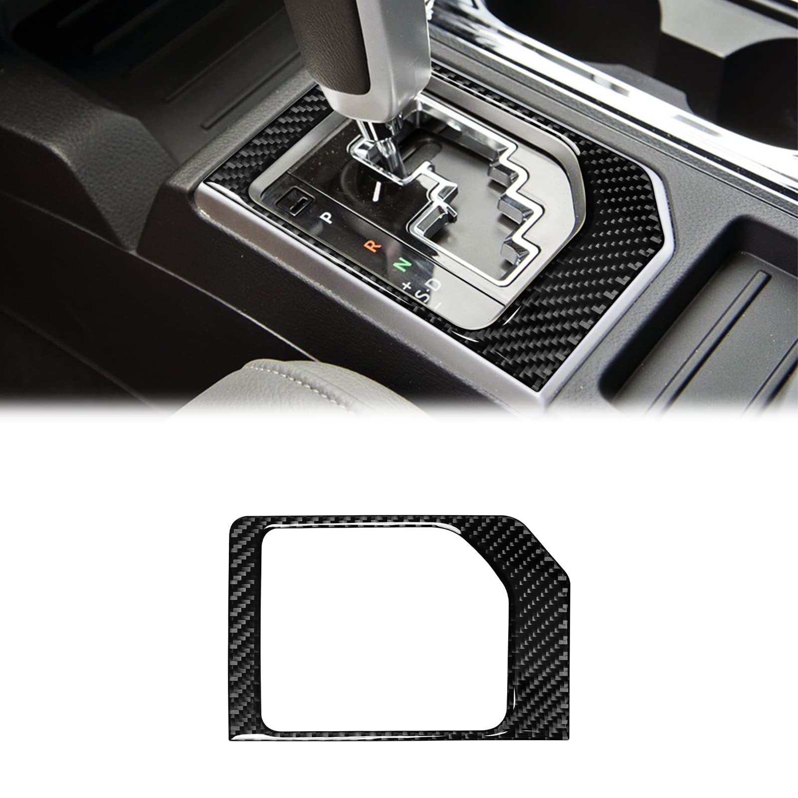 SUNJIKA Compatible with Center AIF4 Console Carbon Fiber Cars Gear