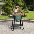 thumbnail image 1 of SUNJOY 20 inch Charcoal Grill, Egg-shaped Outdoor Grill with Pizza Stone, Ultimate BBQ Grill and Smoker with Wheels, Green, 1 of 12