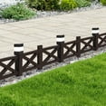 thumbnail image 1 of SUNJOY Garden Fence Solar Border Fencing with Waterproof LED Path Lights, Metal Lattice Fence Panel Outdoor Decorative Garden Fences(5PK), Brown, 1 of 18