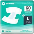 thumbnail image 1 of SUNKISS TrustPlus Adult Diapers with Maximum Absorbency, Disposable Incontinence Briefs with Tabs for Men and Women, Large, 60 Count (4 Packs of 15), 1 of 12